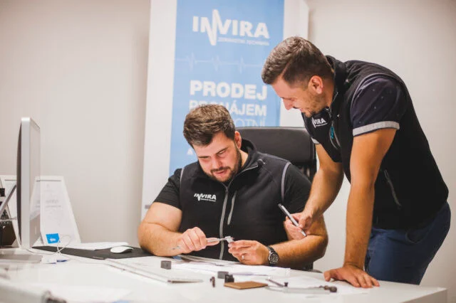 The founders at work in the office