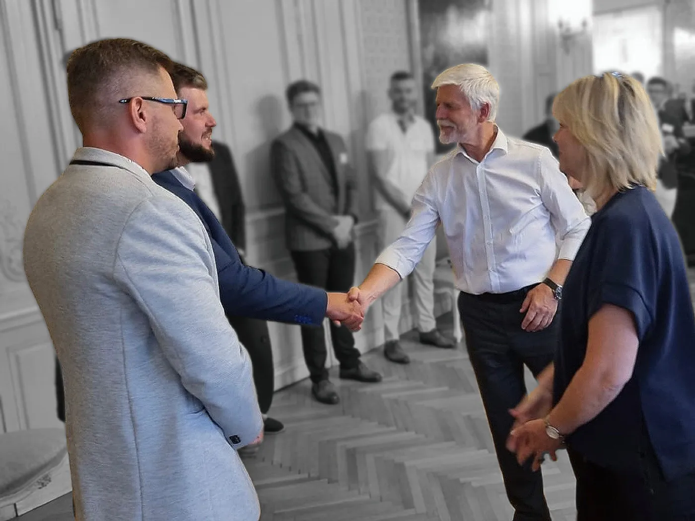 The evobeds team with the President of the Czech Republic